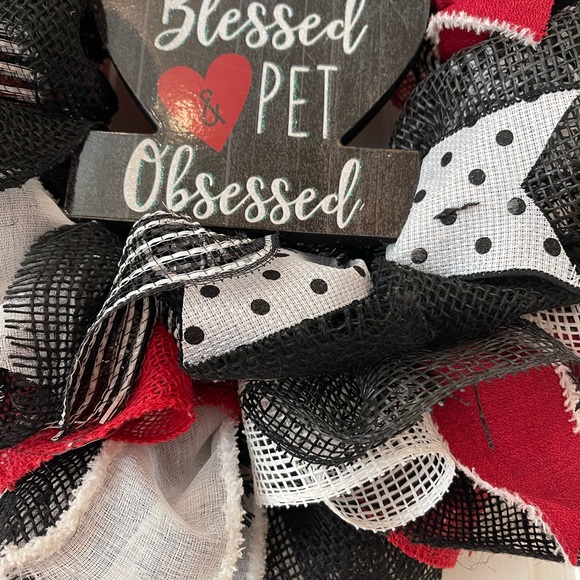 Animal L❤️VER WREATH PET wreath “BLESSED AND PET OBSESSED” 18” FULL LUXE - Picture 4 of 5